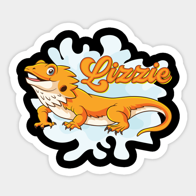 Lizzie the Lizard Sticker by GorillaMask